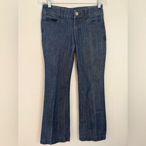 Level 99 metallic medium wash boot leg denim jeans SZ 26